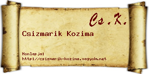 Csizmarik Kozima névjegykártya